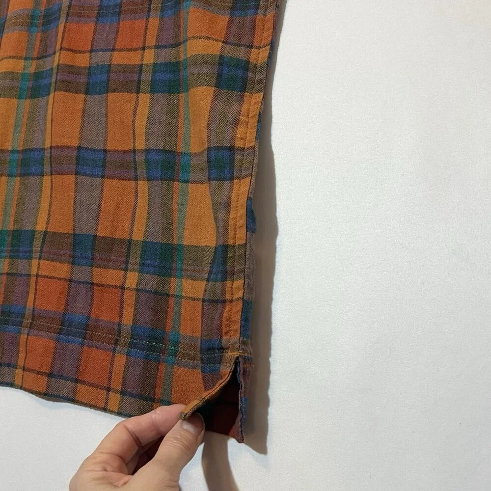 Toad & Co Women Hartland ShirtDress Plaid Flannel Short Sleeve Small size - Picture 11 of 12
